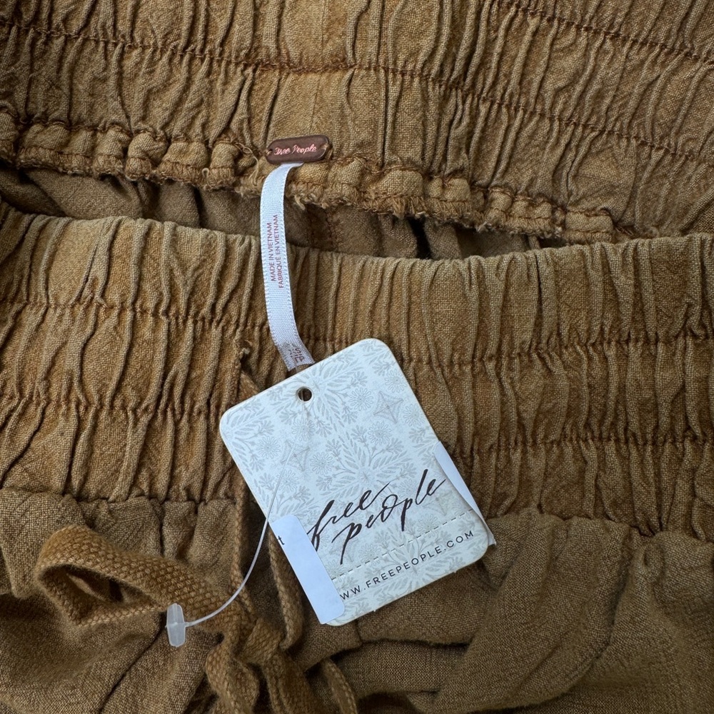 Free People High Waist Mustard Shorts - Picture 2 of 2